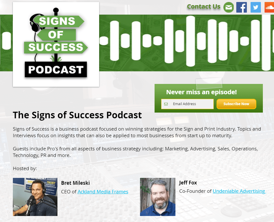 “Signs of Success” Podcast officially launched!