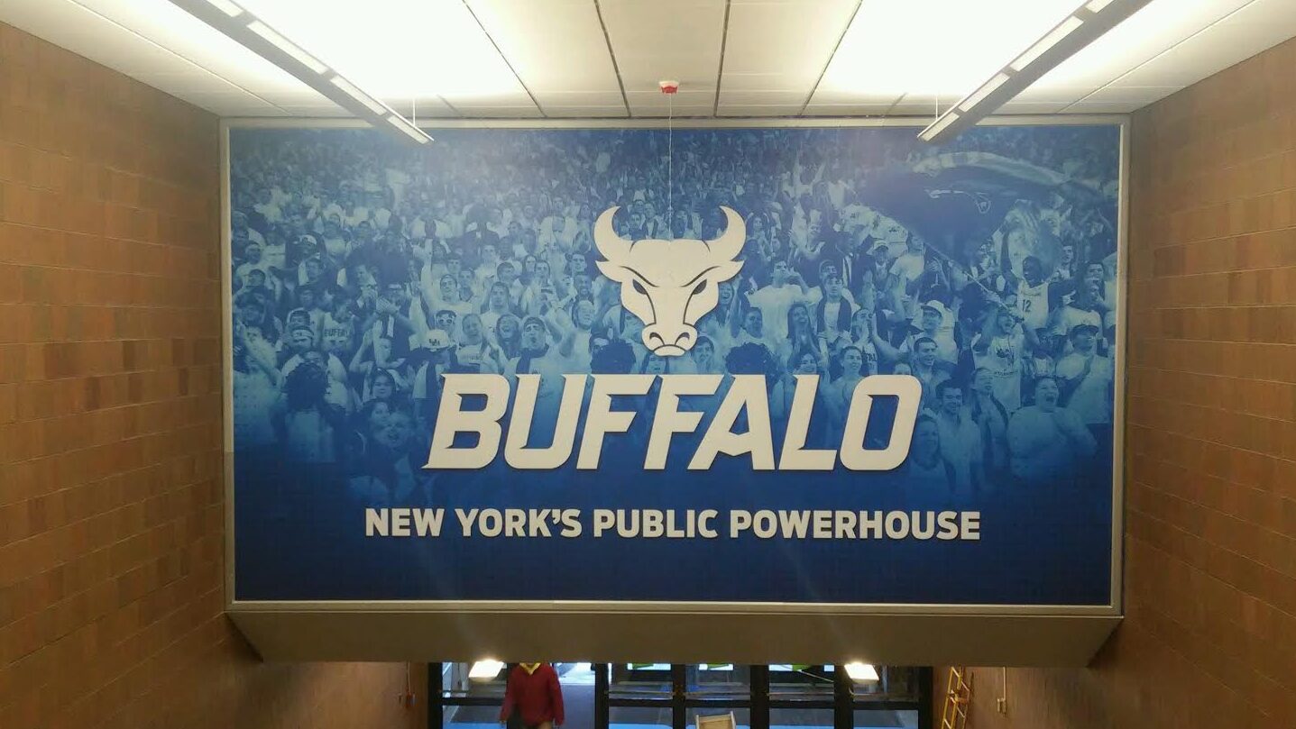 University of Buffalo Banner Frame display