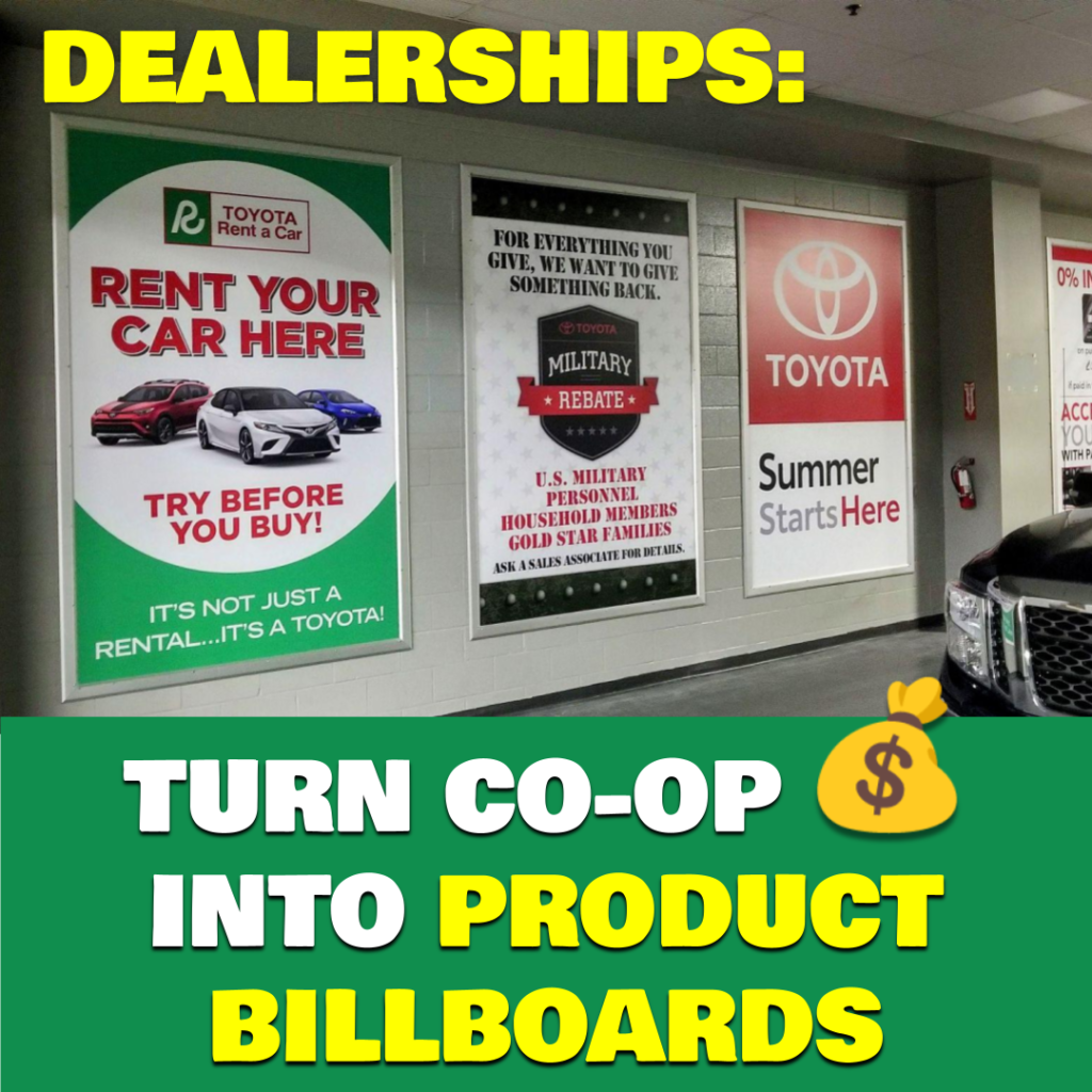 Car Dealer banner frame displays