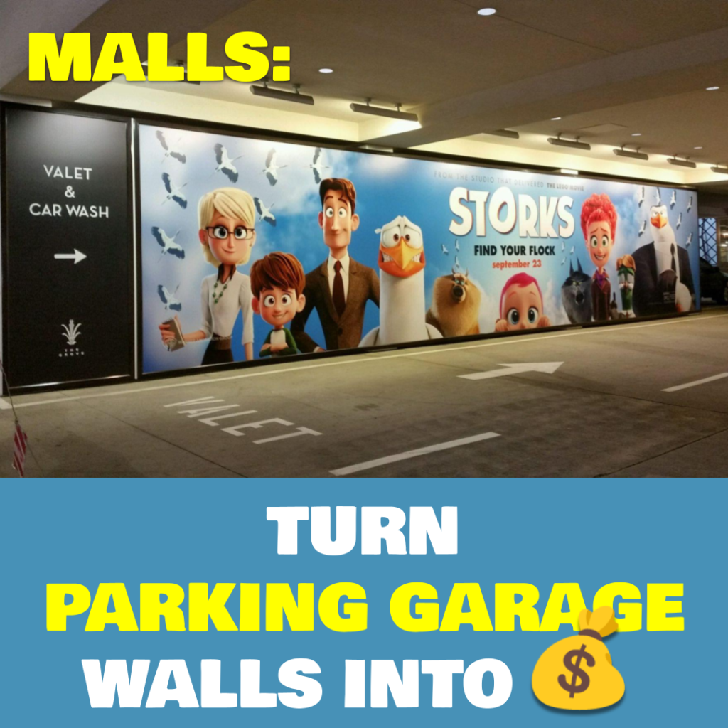 Parking Garage banner frames